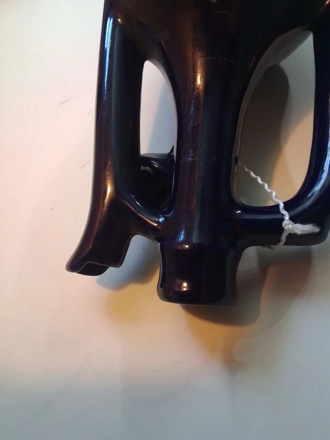 Vintage Soviet Cobalt Blue Ceramic Carafe Jug - photo 4