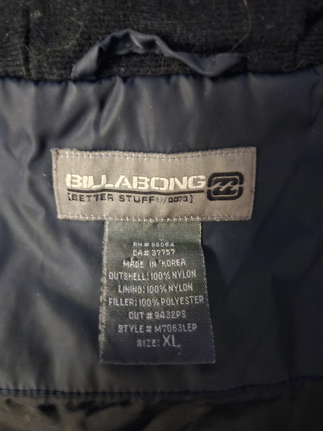 ⚽️ Billabong Navy Blue Grey Hooded Jacket XL - photo 2