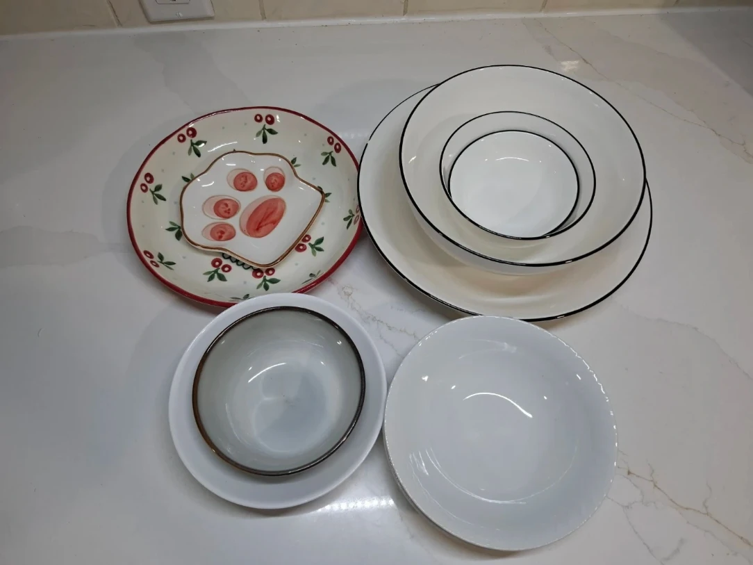 Ceramic Bowls and Plate Set