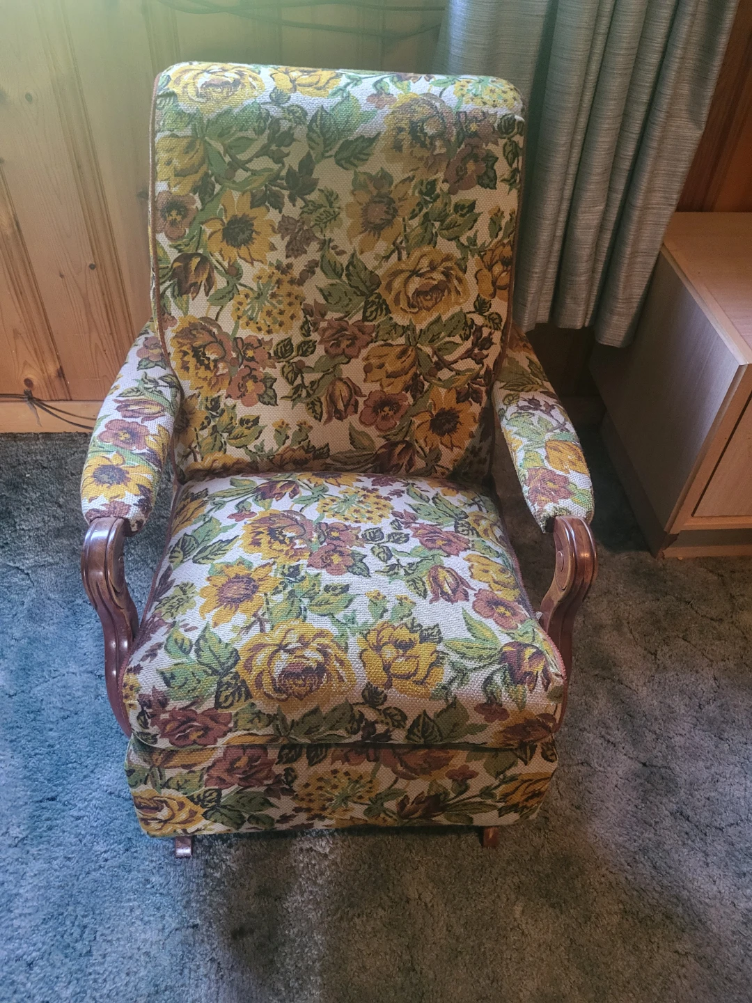Vintage Floral Armchair