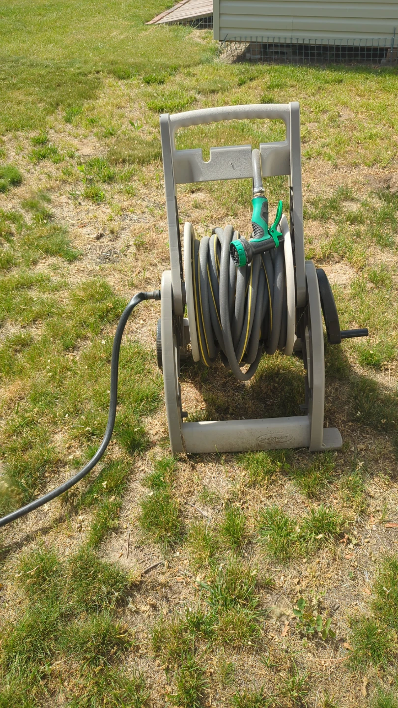 Hose Reel Cart with Hose and Sprayer