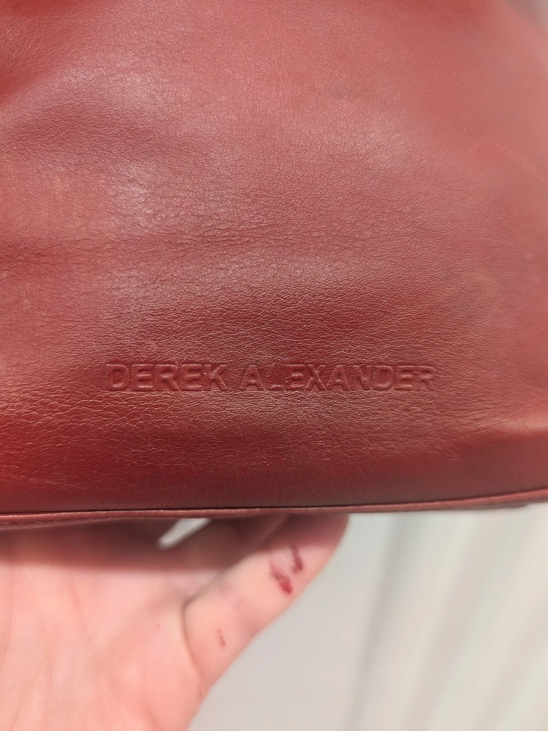 Derek Alexander Red Leather Crossbody Bag