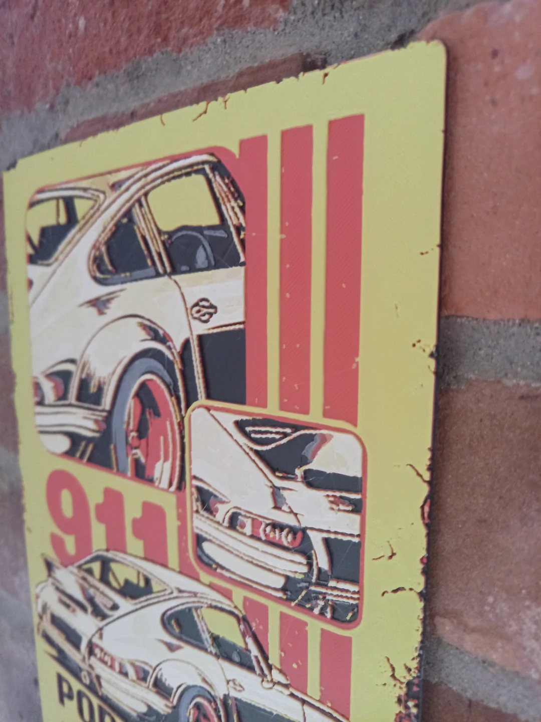 Porsche 911 Metal looking Sign - photo 4