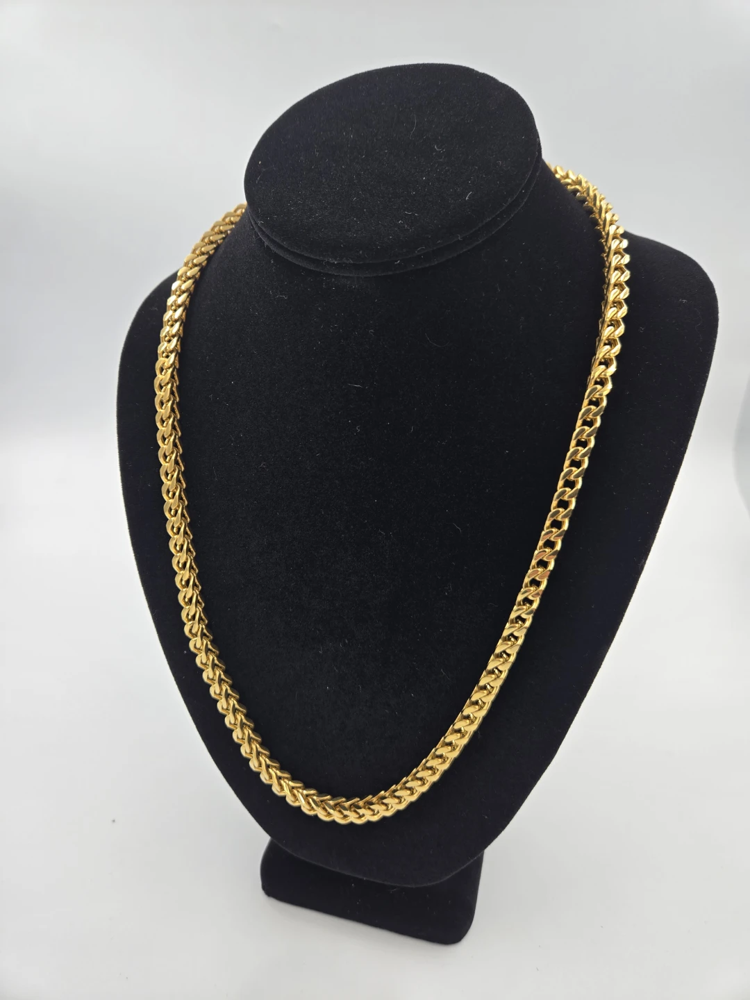 Gold plated  cube Chain Necklace