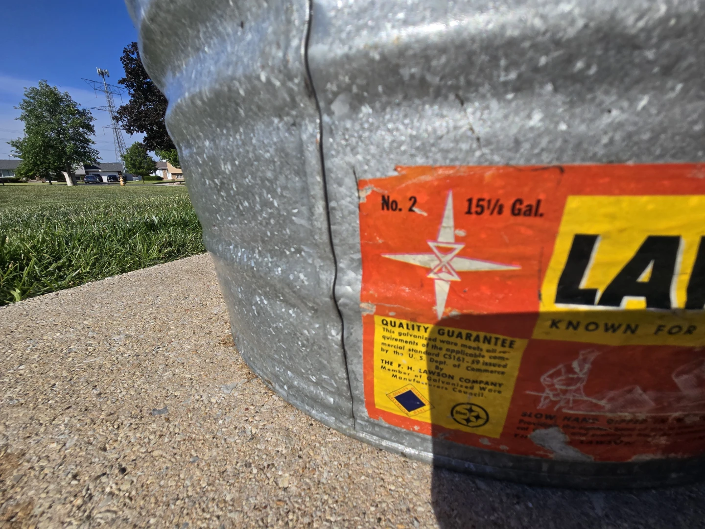 Galvanized Wash Tub No. 2 15 1/2 Gal - photo 2