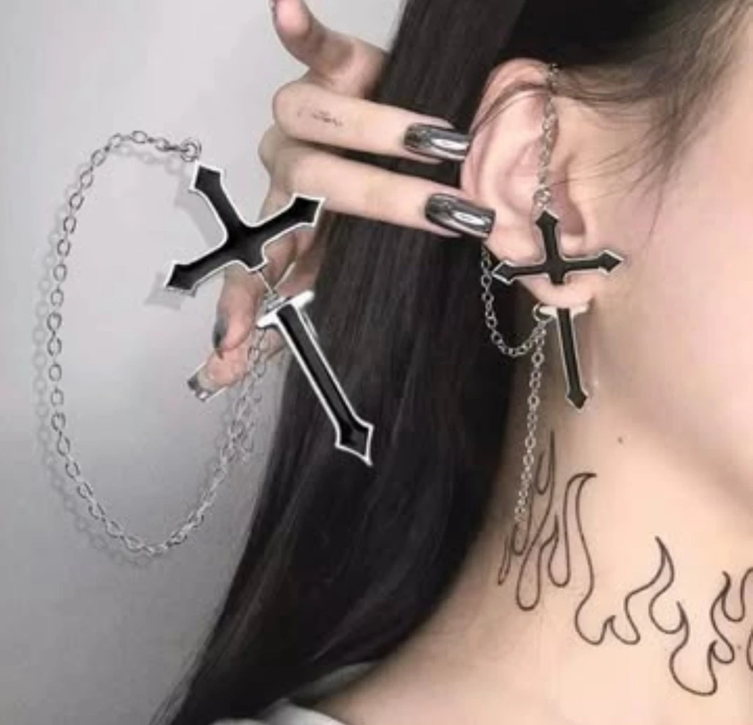 Vampire Cross Earring. Goth earring