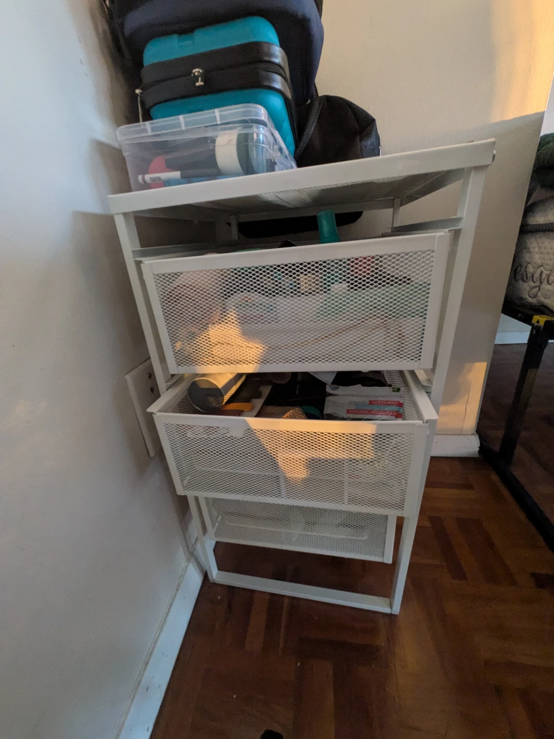 White Mesh Drawer Unit - photo 2