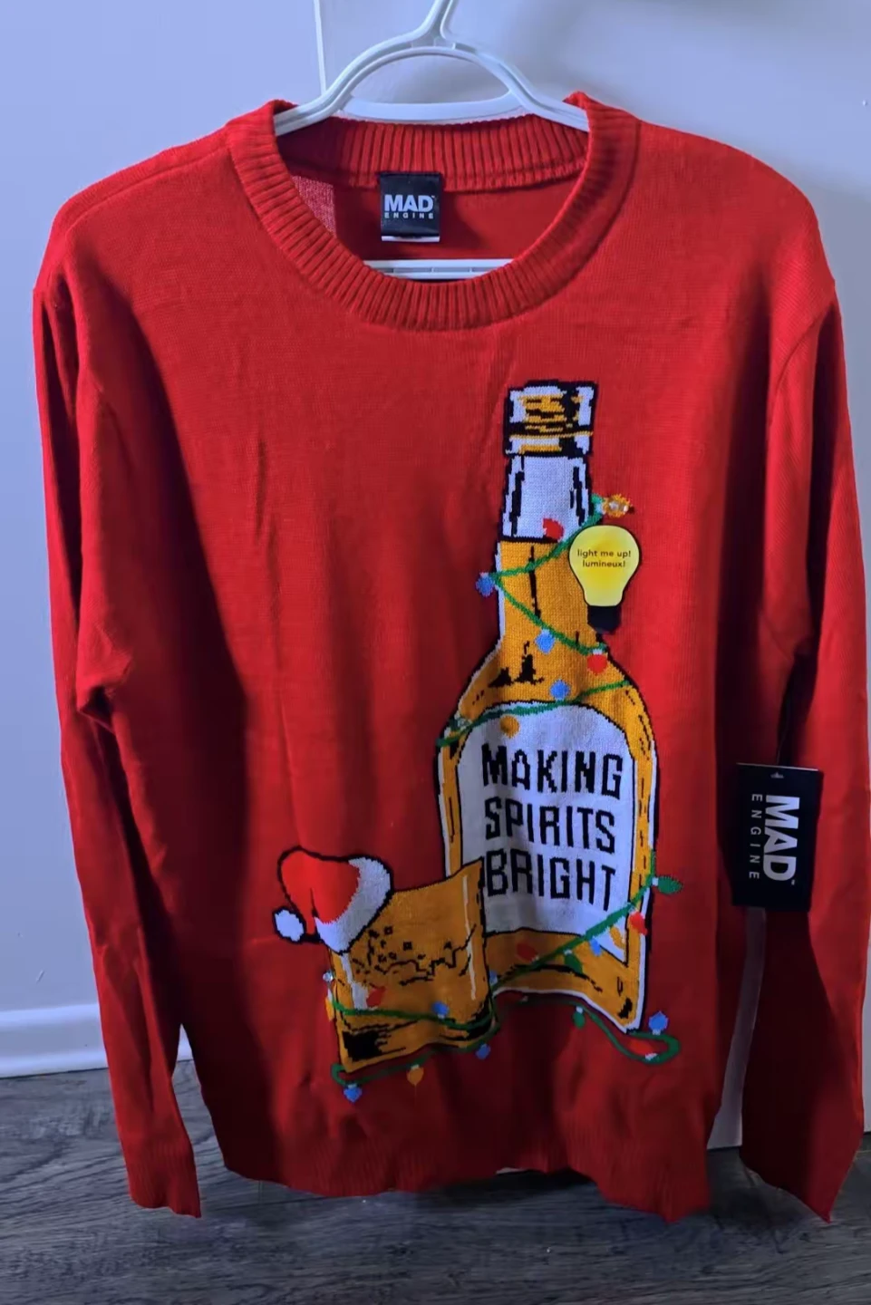 MAD Engine Unisex holiday Sweater "Making Spirits Bright" - photo 2