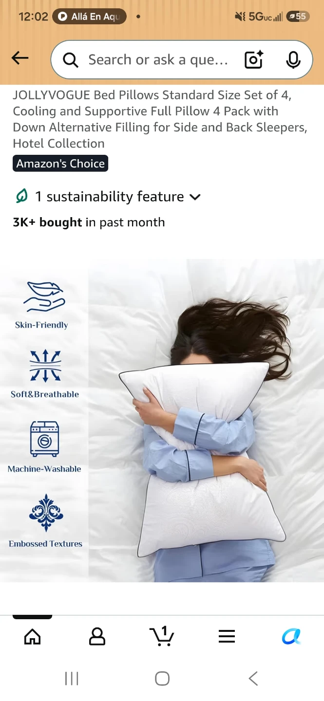 JOLLYVOGUE Bed Pillows Standard Size Set of 4 - photo 4