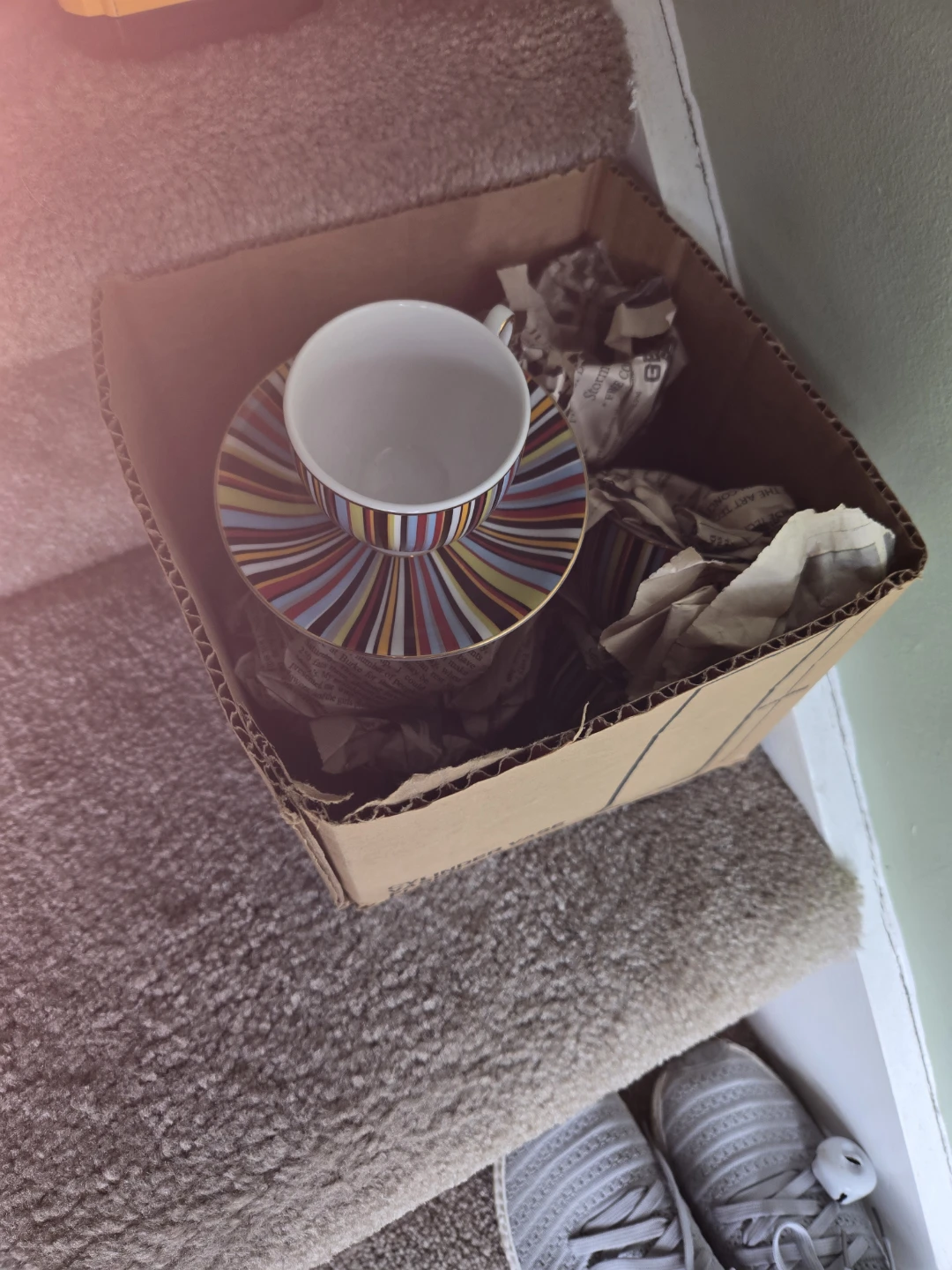 Colorful Striped Demi Tasse and Saucer Set - photo 3