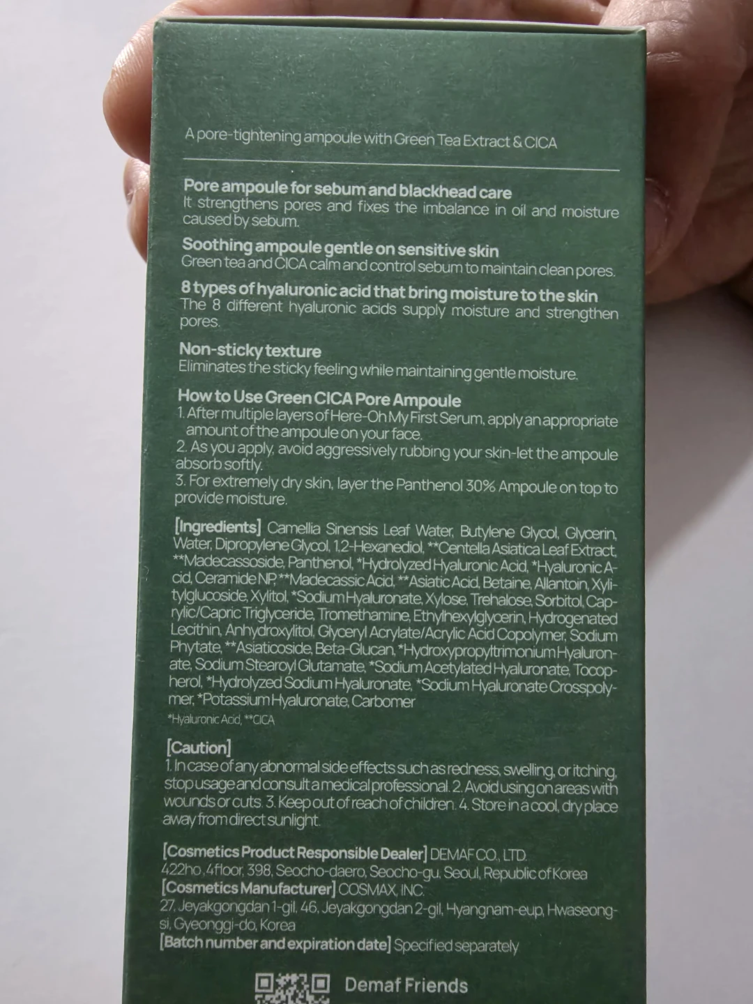 Demaf Green Cica Pore Ampoule ⚽️ - photo 3