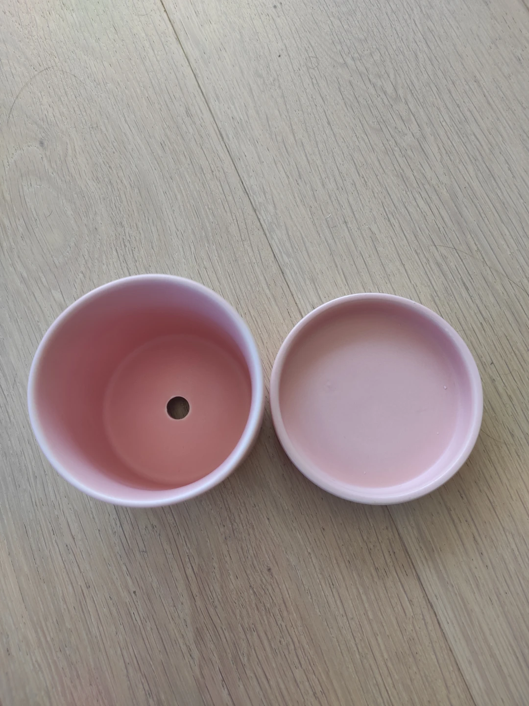 Pink Ceramic Plant Pot with Saucer - photo 2