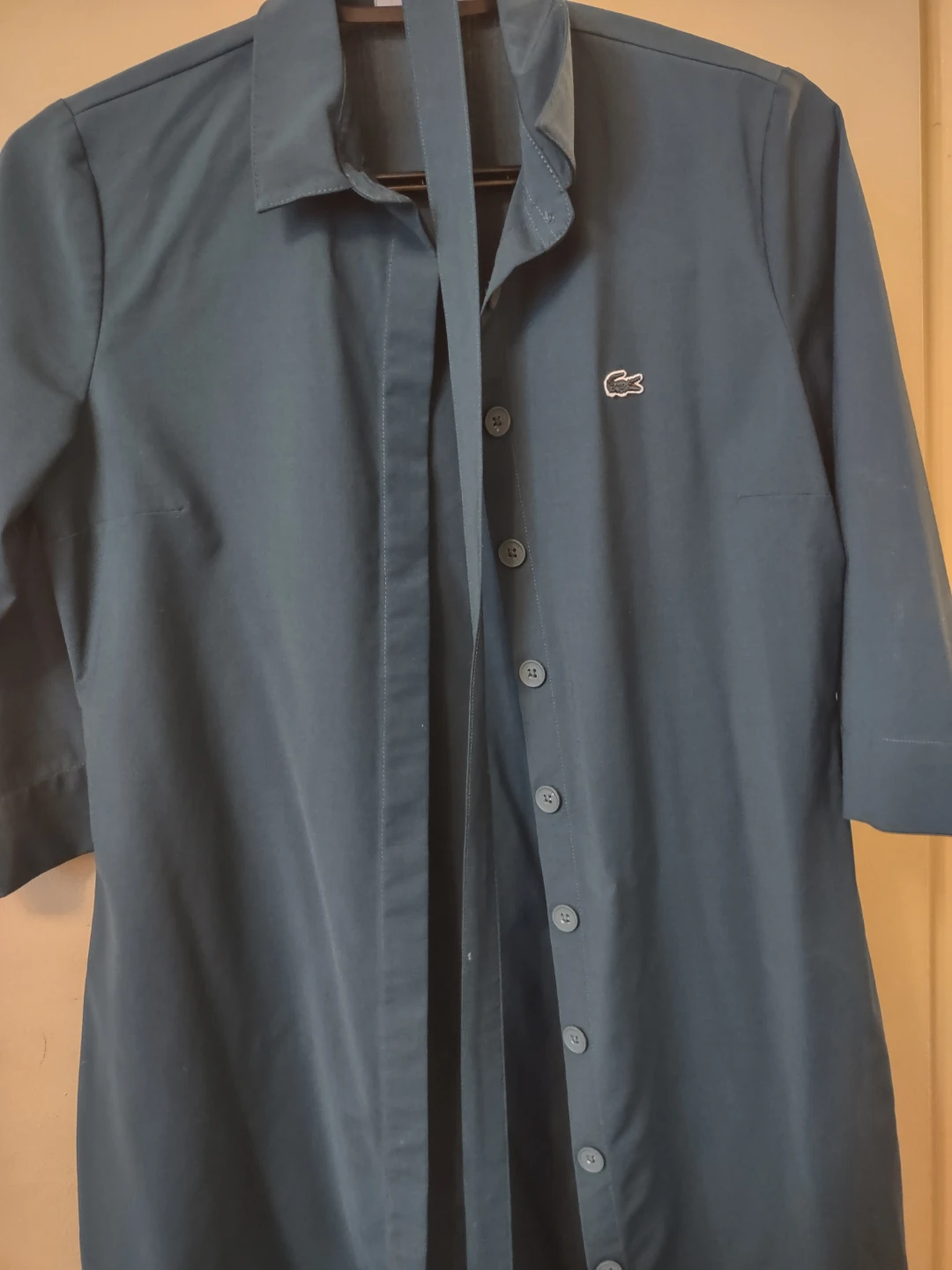 (new)Lacoste Women's Dark Green Button-Up Shirt Dress Size 36 - photo 4