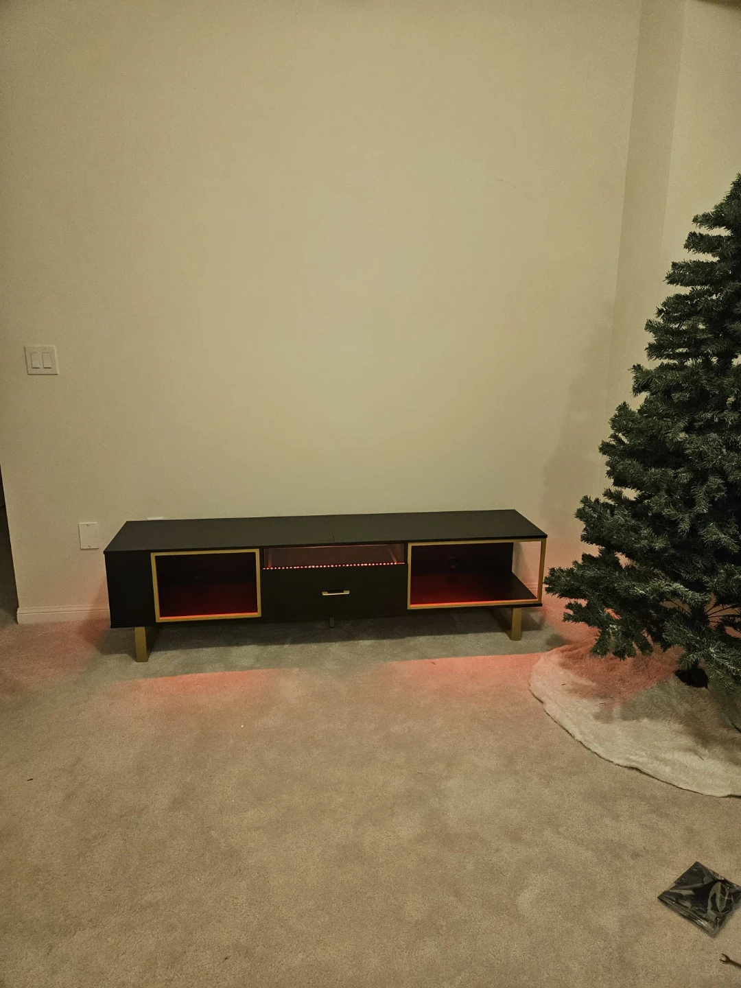 Modern TV Stand with LED Lights - photo 2