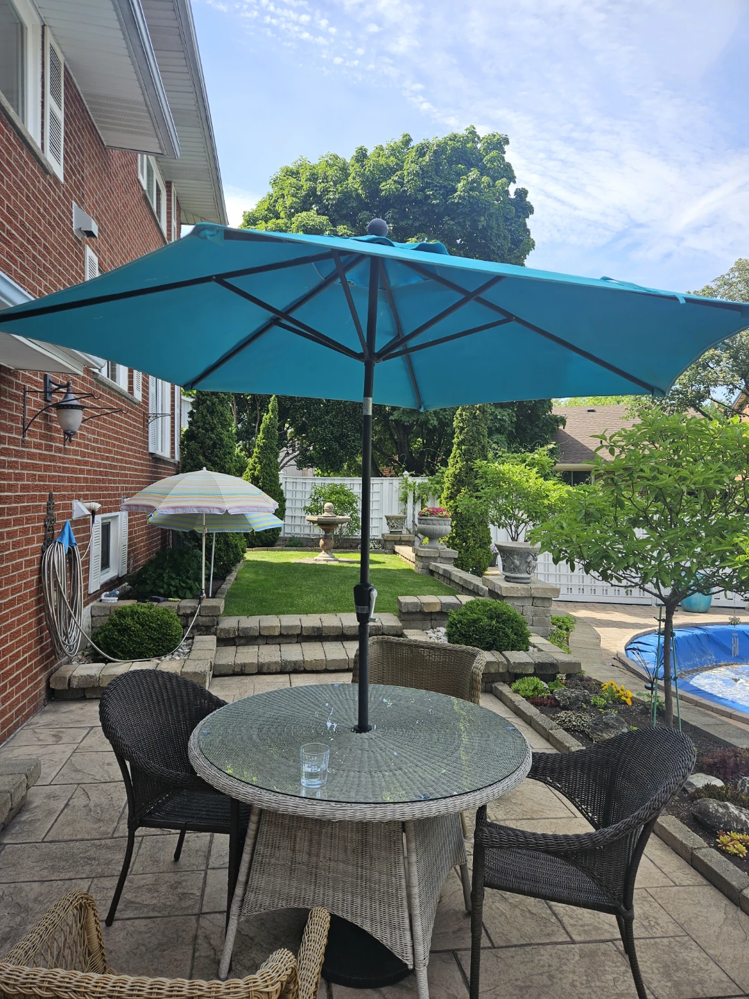 Teal Patio Umbrella