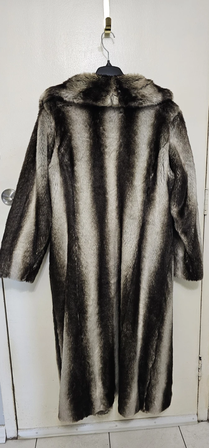 Regal Faux-Fur Coat XL/TG Striped