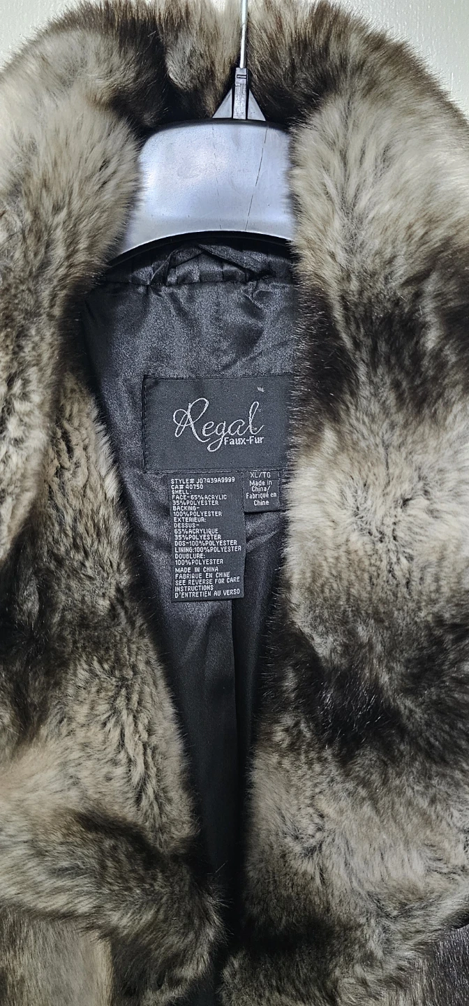 Regal Faux-Fur Coat XL/TG Striped - photo 5