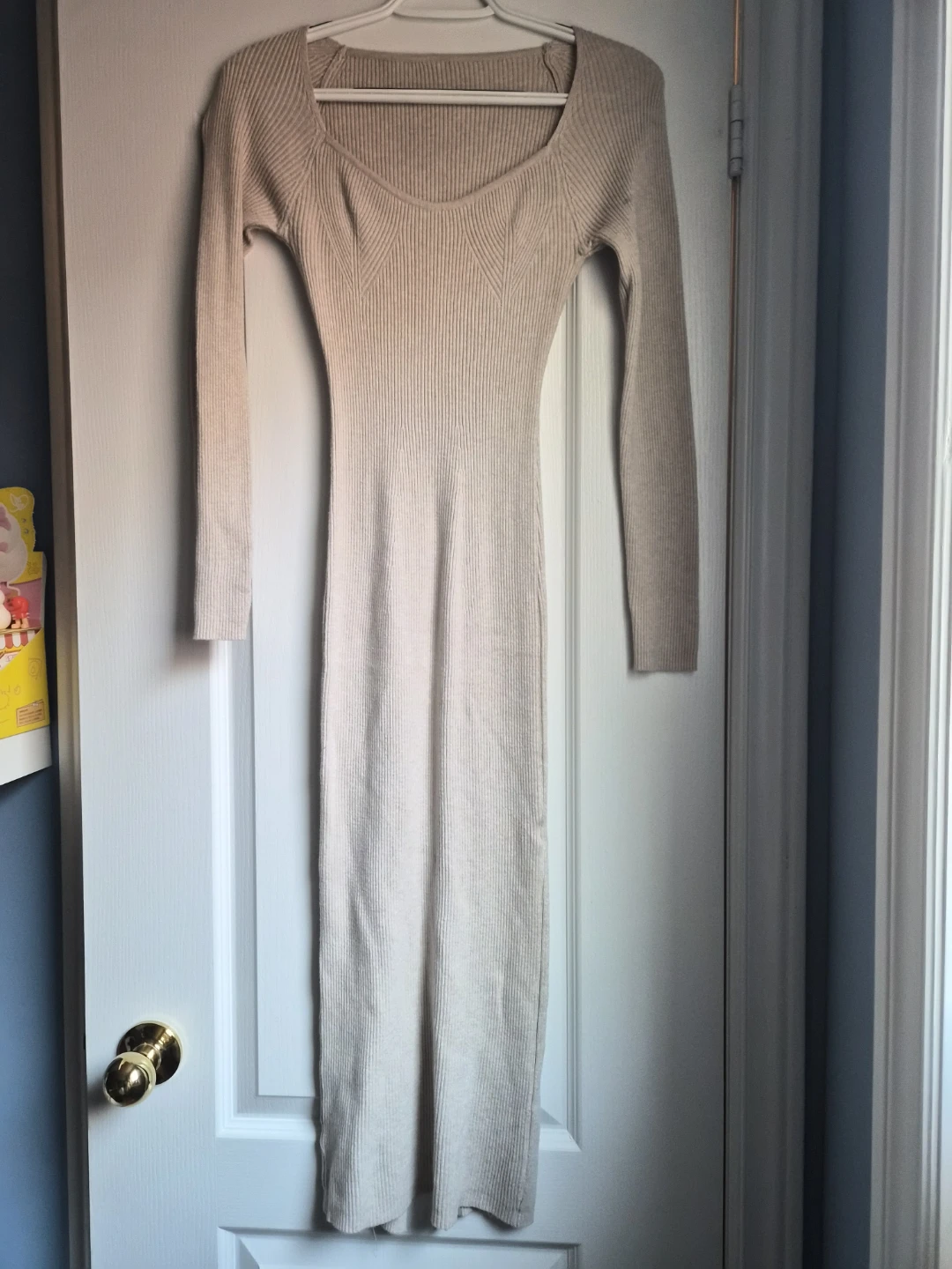 Ribbed Knit Midi Dress