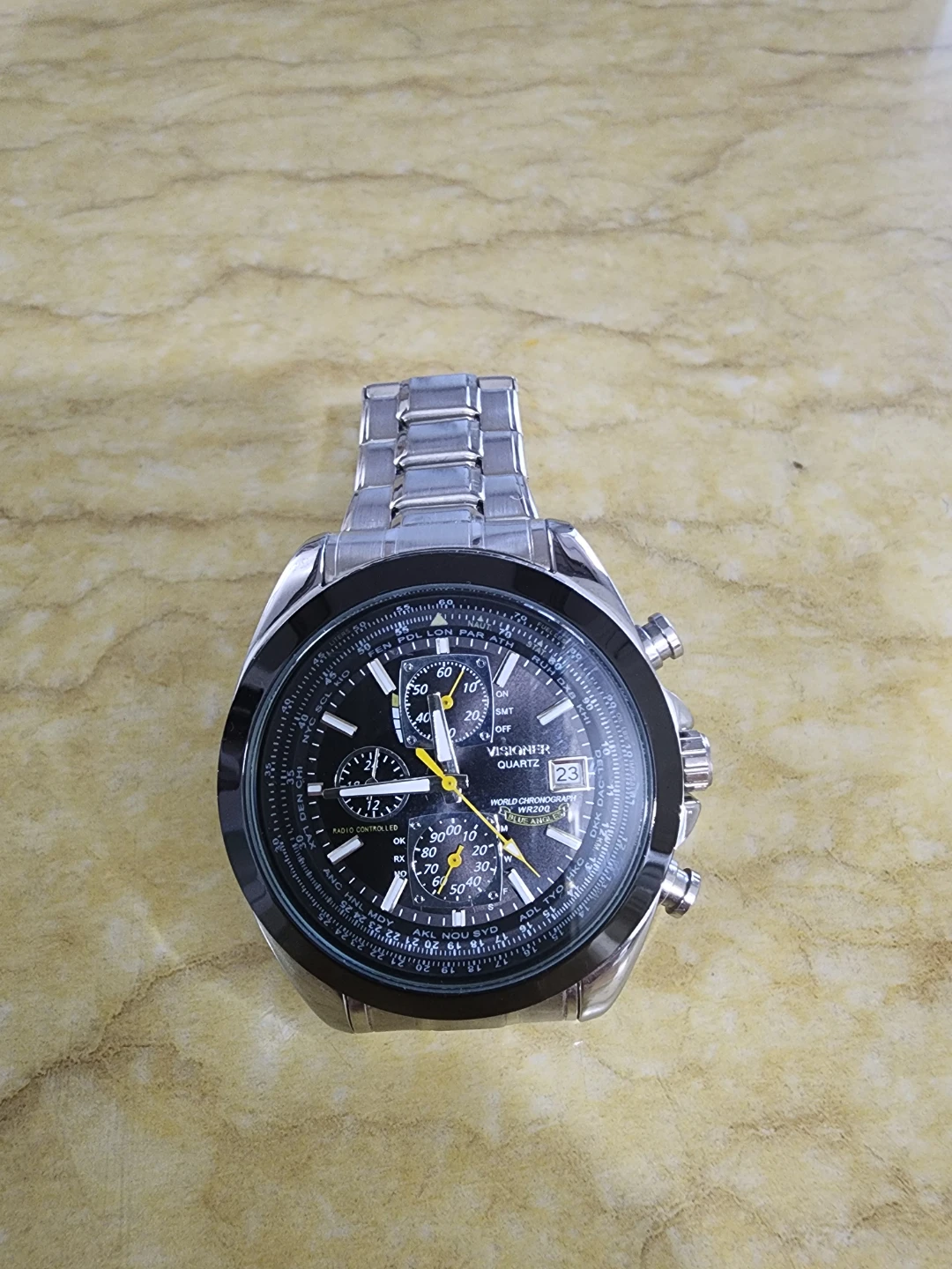 VISIONER Quartz World Chronograph WR200 Men's Watch