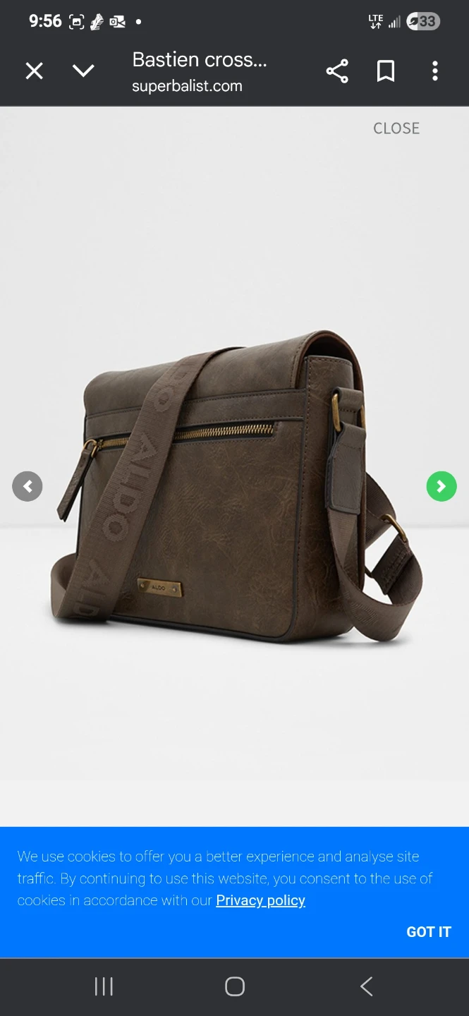 Aldo Dark Brown Messenger Bag - photo 2