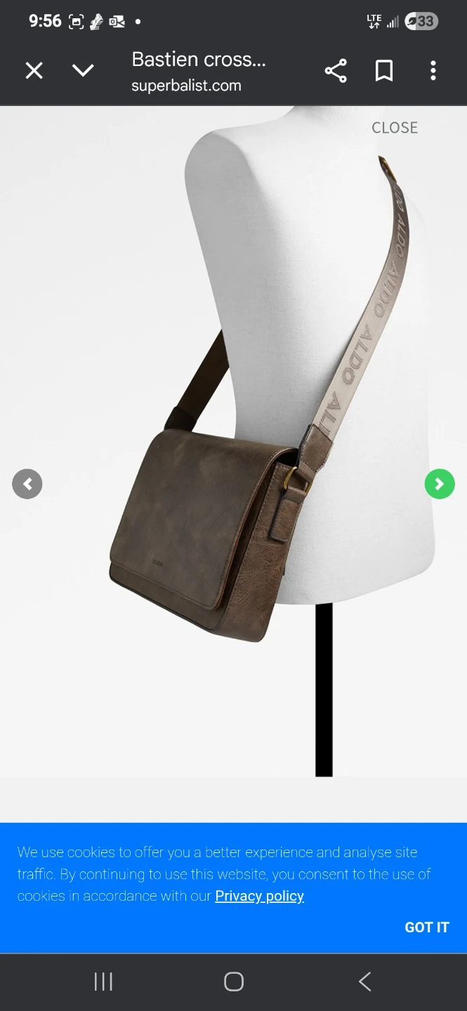 Aldo Dark Brown Messenger Bag - photo 4