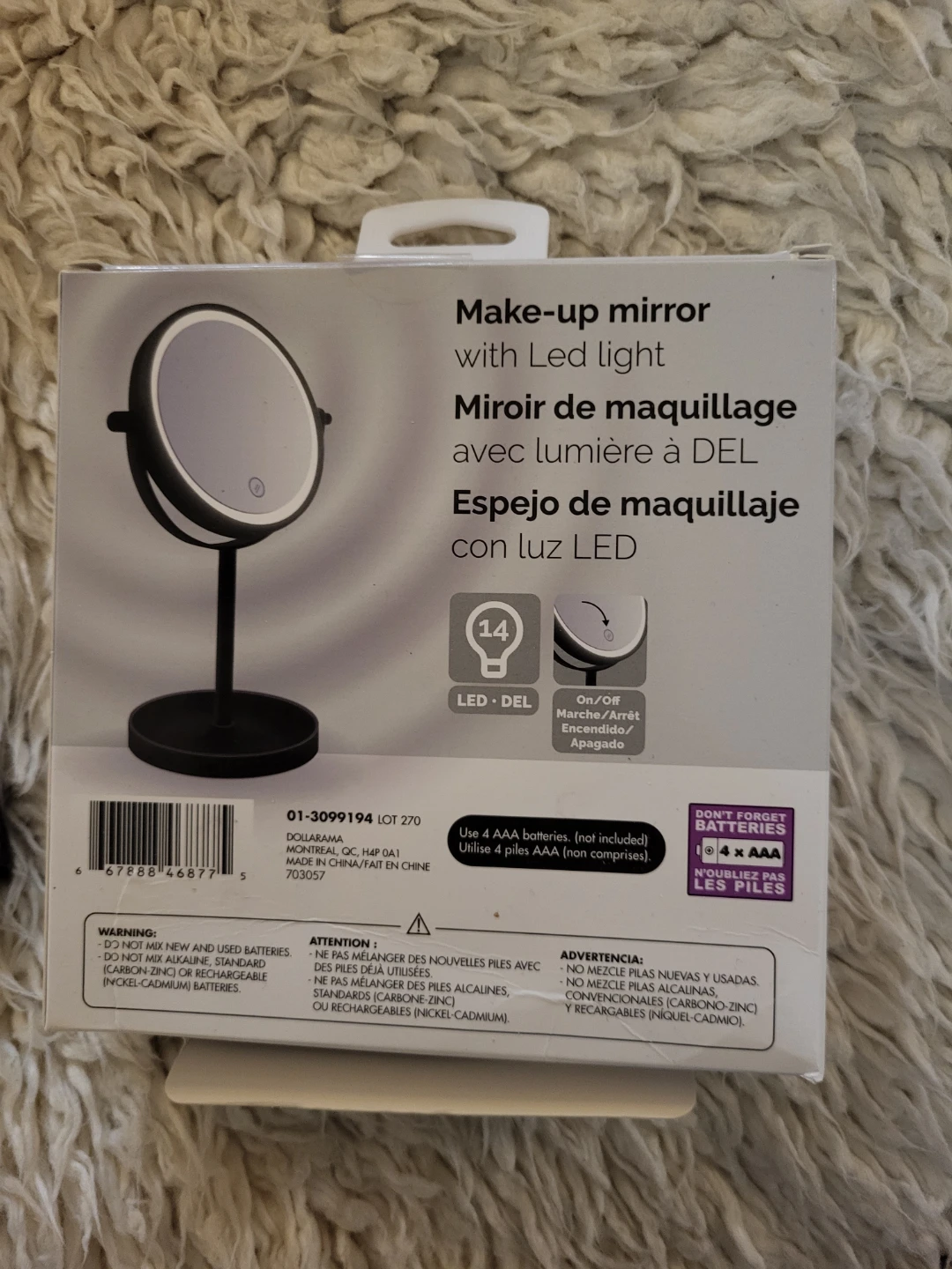 Lori Make-up Mirror with LED Light - photo 2
