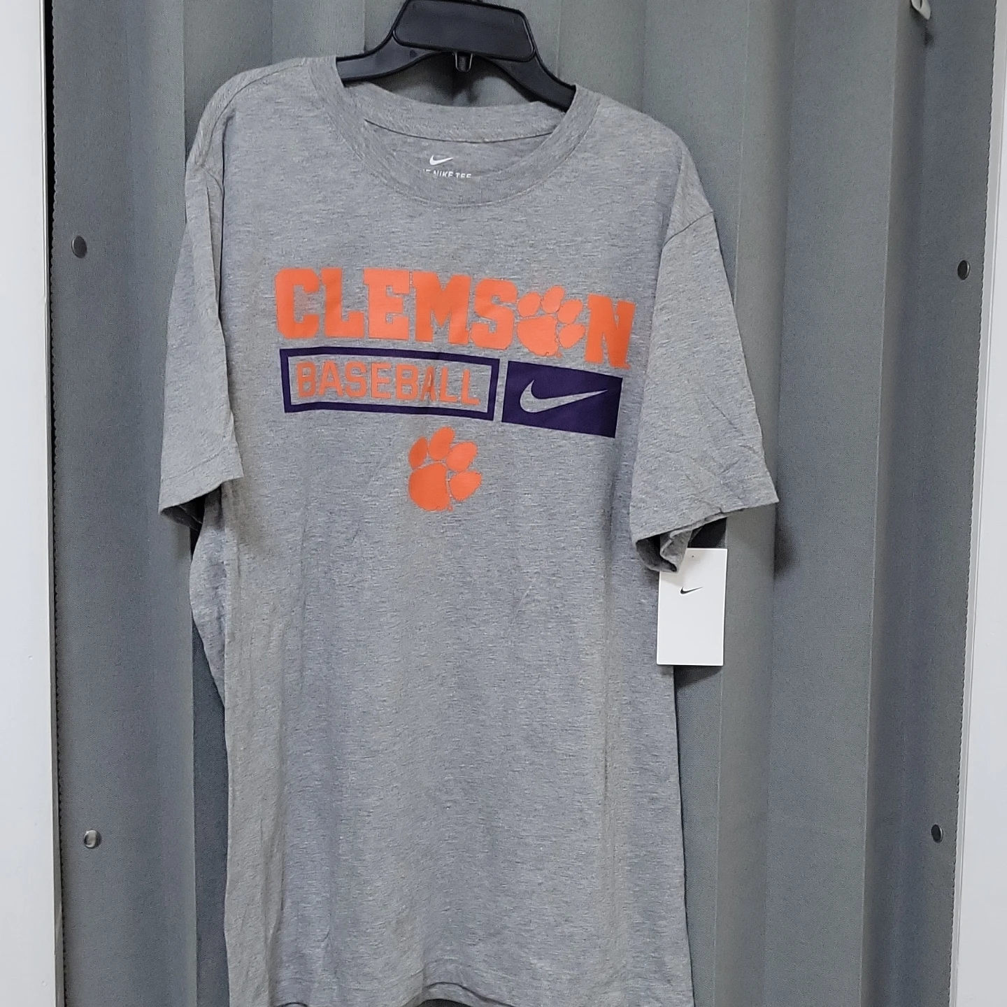 Nike Clemson Baseball T-Shirt Medium Grey - photo 2