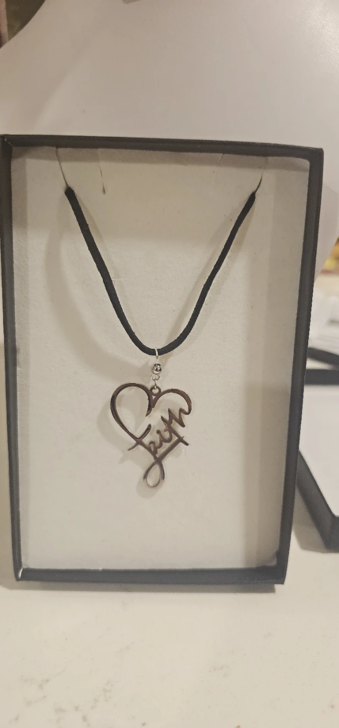 Heart "Faith" Pendant Necklace - photo 5
