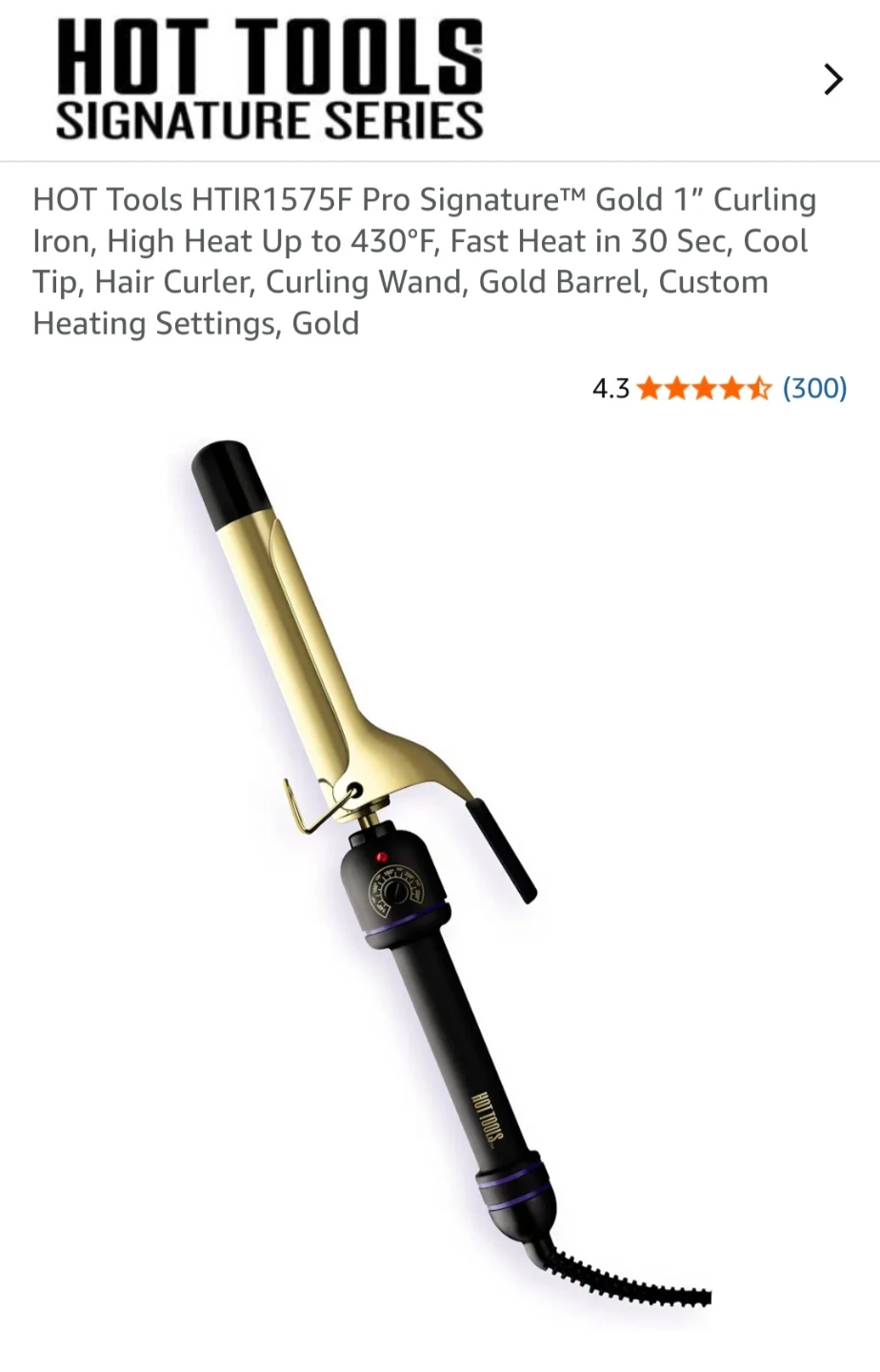 Hot Tools Signature Series 1" Curling Iron ⚽