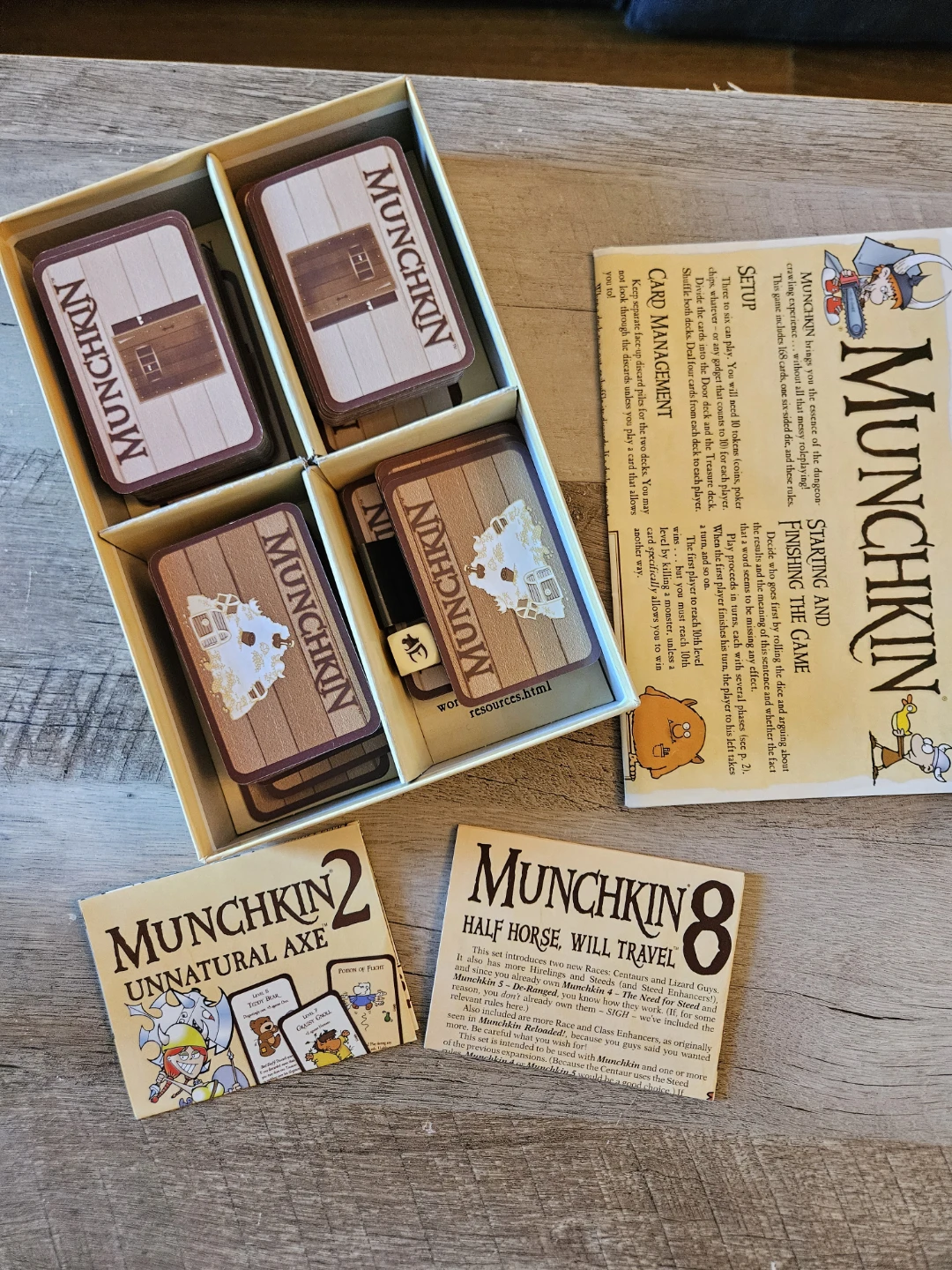 Munchkin + Unnatural Axe + Half Horse will Travel