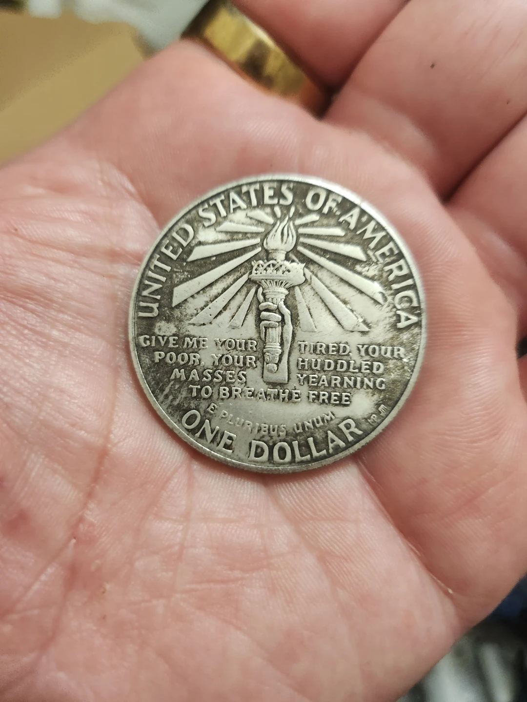Ellis Island 1906 One Dollar Coin