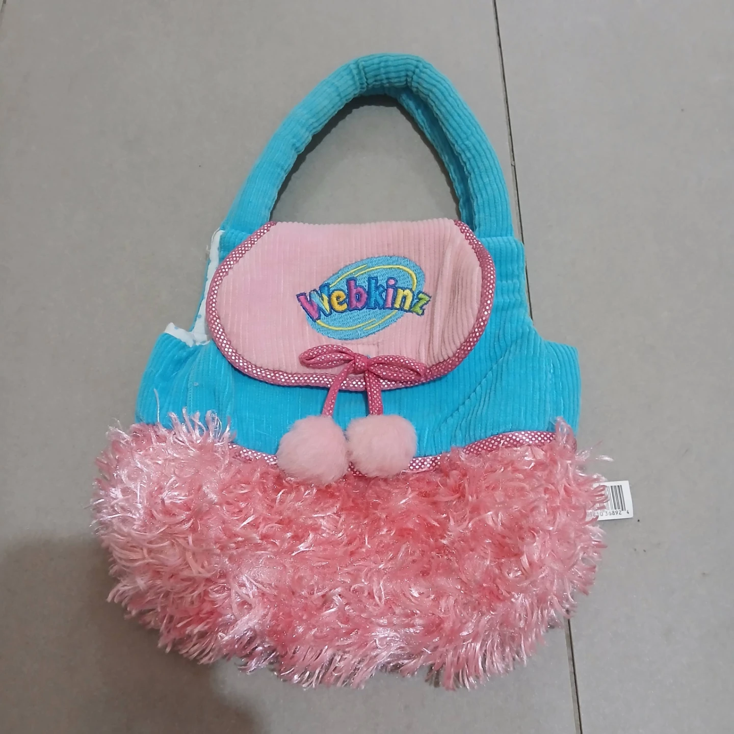 ⚽ Webkinz Blue and Pink Plush Purse Accessory