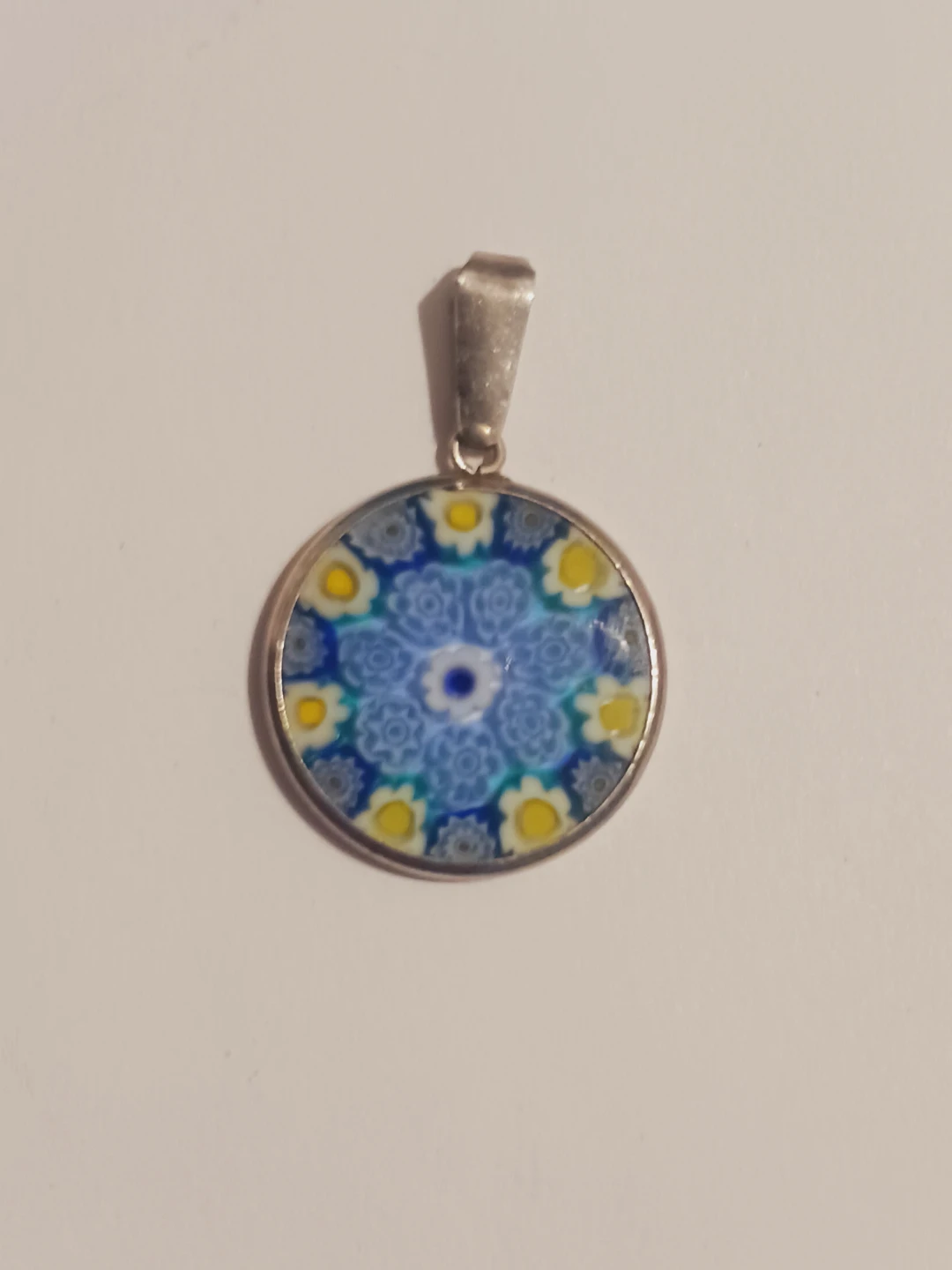 Sterling Silver Italian Millefiori Glass Pendant Charm - photo 2