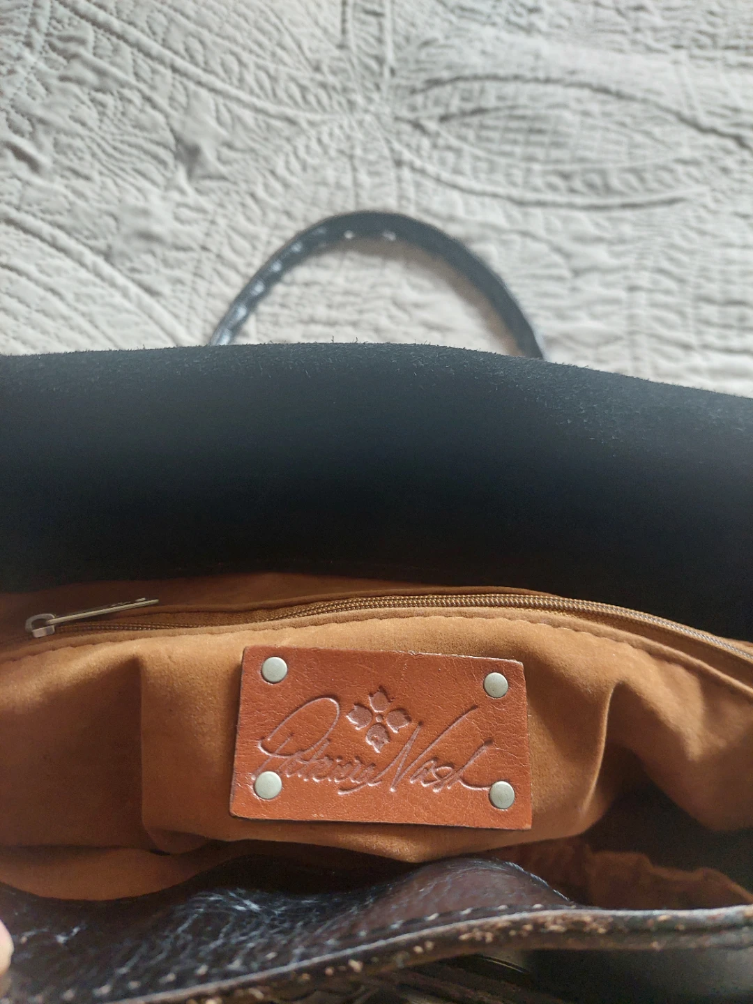 Patricia Nash Tooled Leather Satchel Handbag
