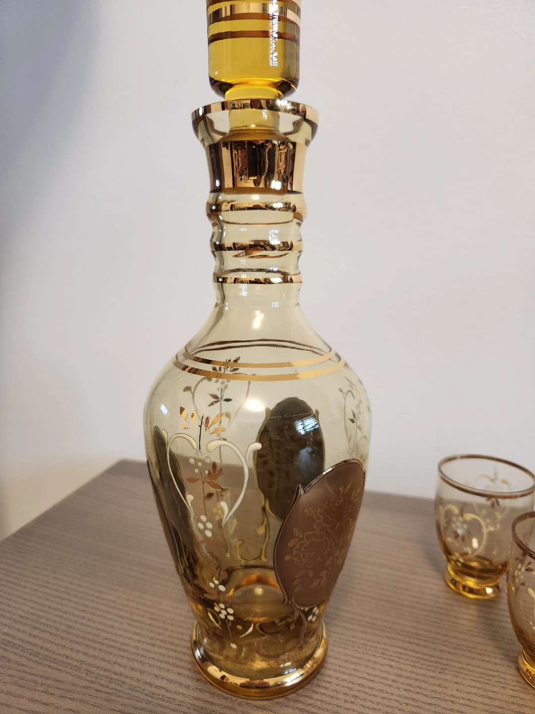 Amber Glass Decanter and Glasses Set - photo 2
