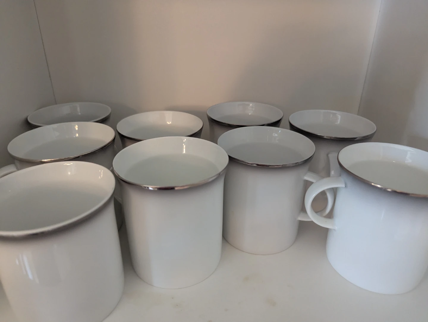 Set of White Plates with Grey Rim 50..pieces - photo 5