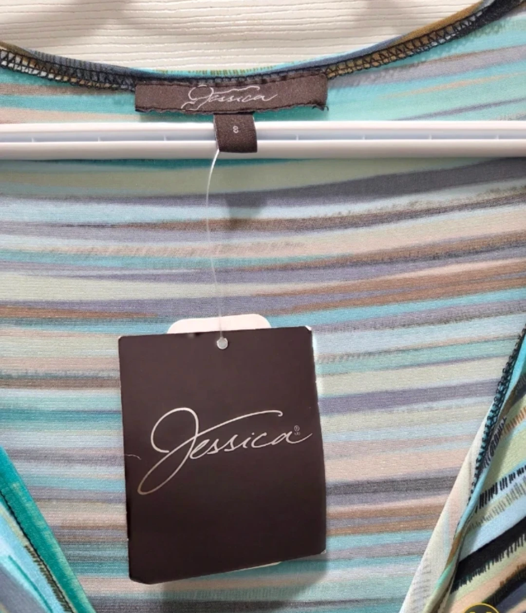 BNWT Jessica Women's Striped Sleeveless Dress - Size 8 - photo 4