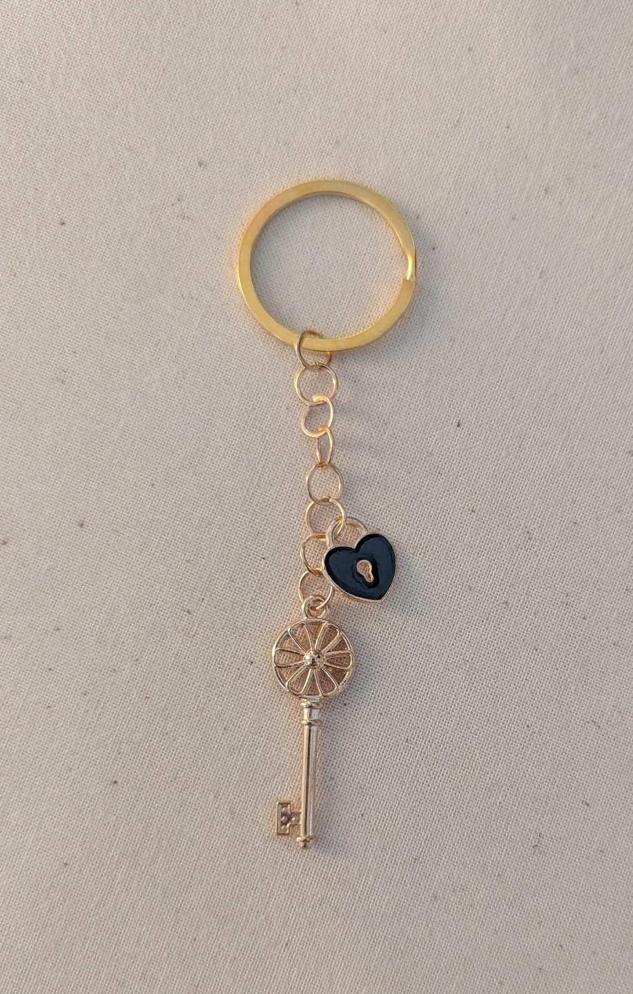 Lock & key purse charm
