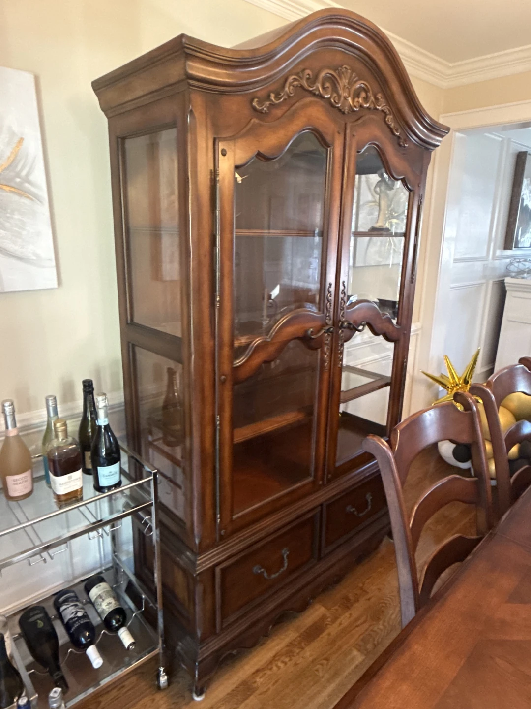 Dining room table with matching Hutch - photo 2