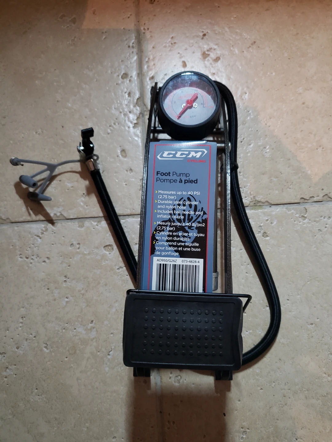 CCM Foot Pump with Gauge - photo 2