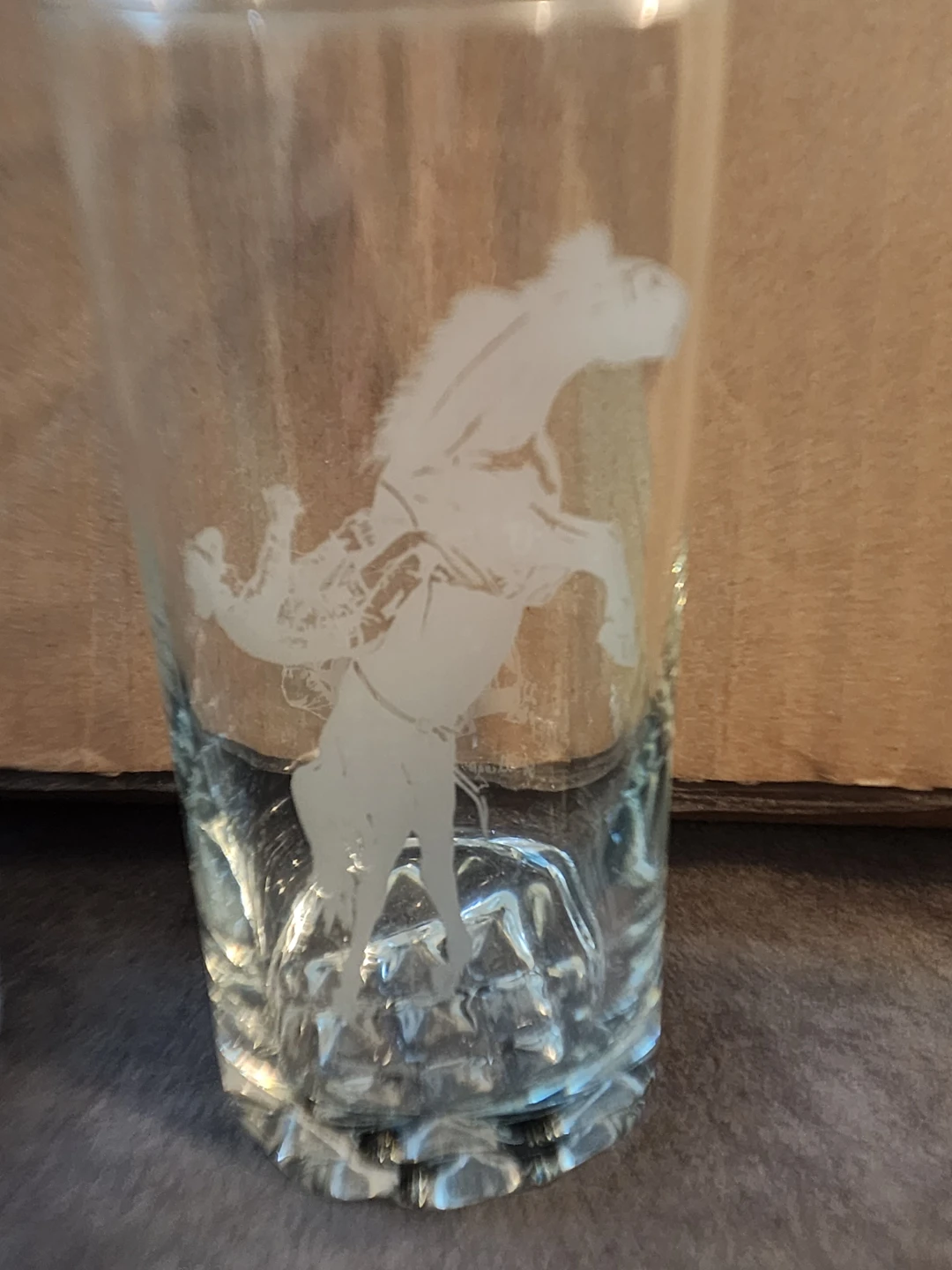 Set of 4 Etched Glass Tumblers - 1984 vintage - photo 5