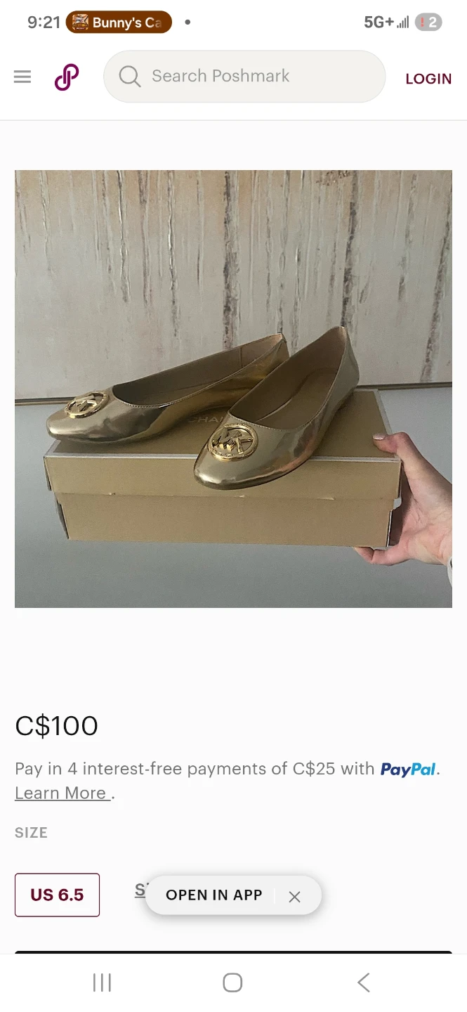 Michael Kors Gold Ballet Flats - photo 2