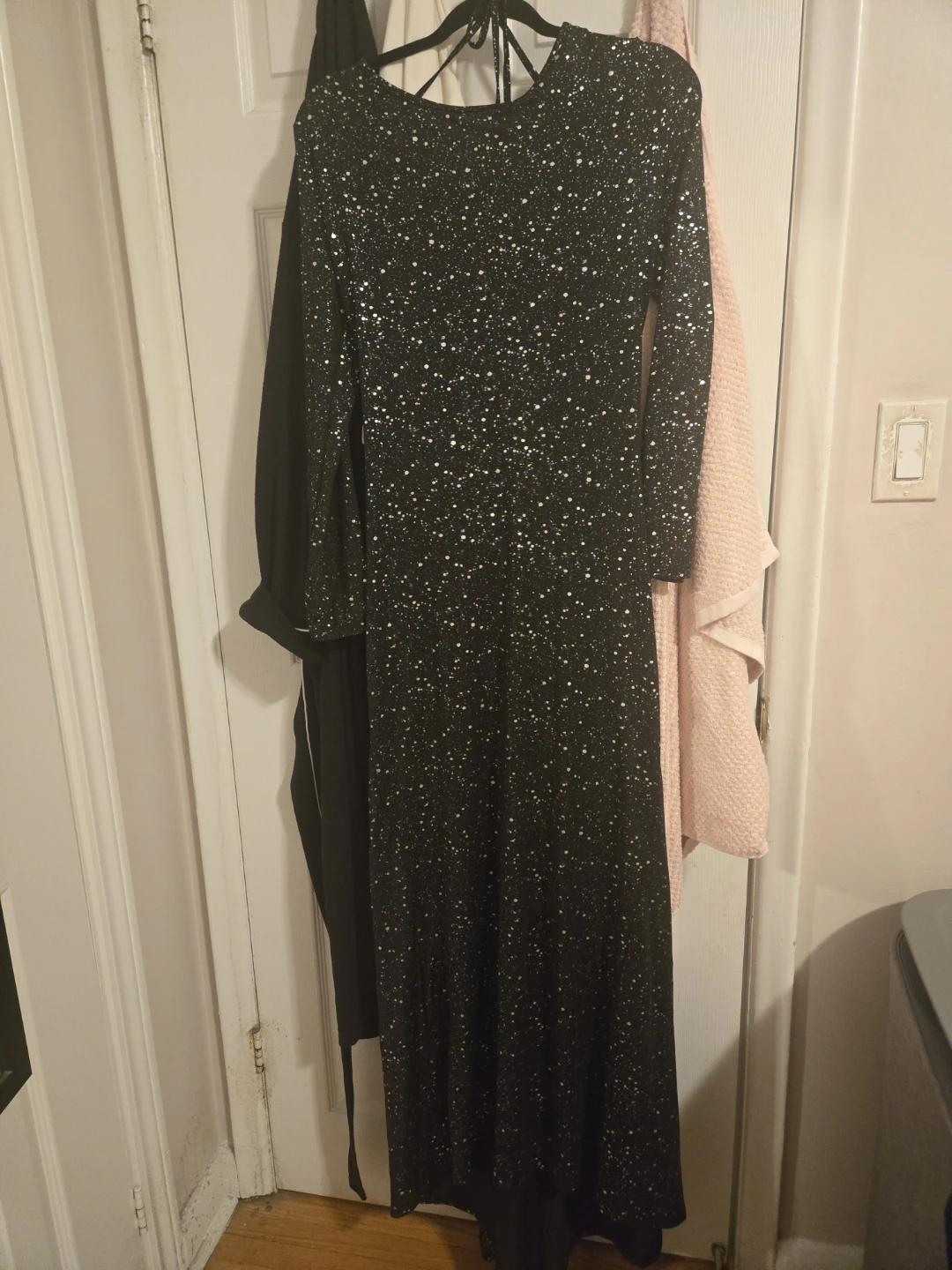 Sparkly Black Long Sleeve Maxi Dress - photo 2