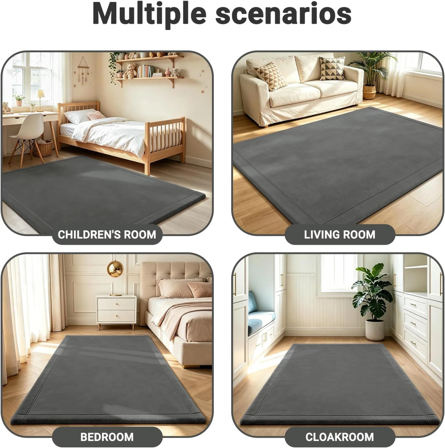 Baby Play Mat - Grey, 59" x 78" - photo 3