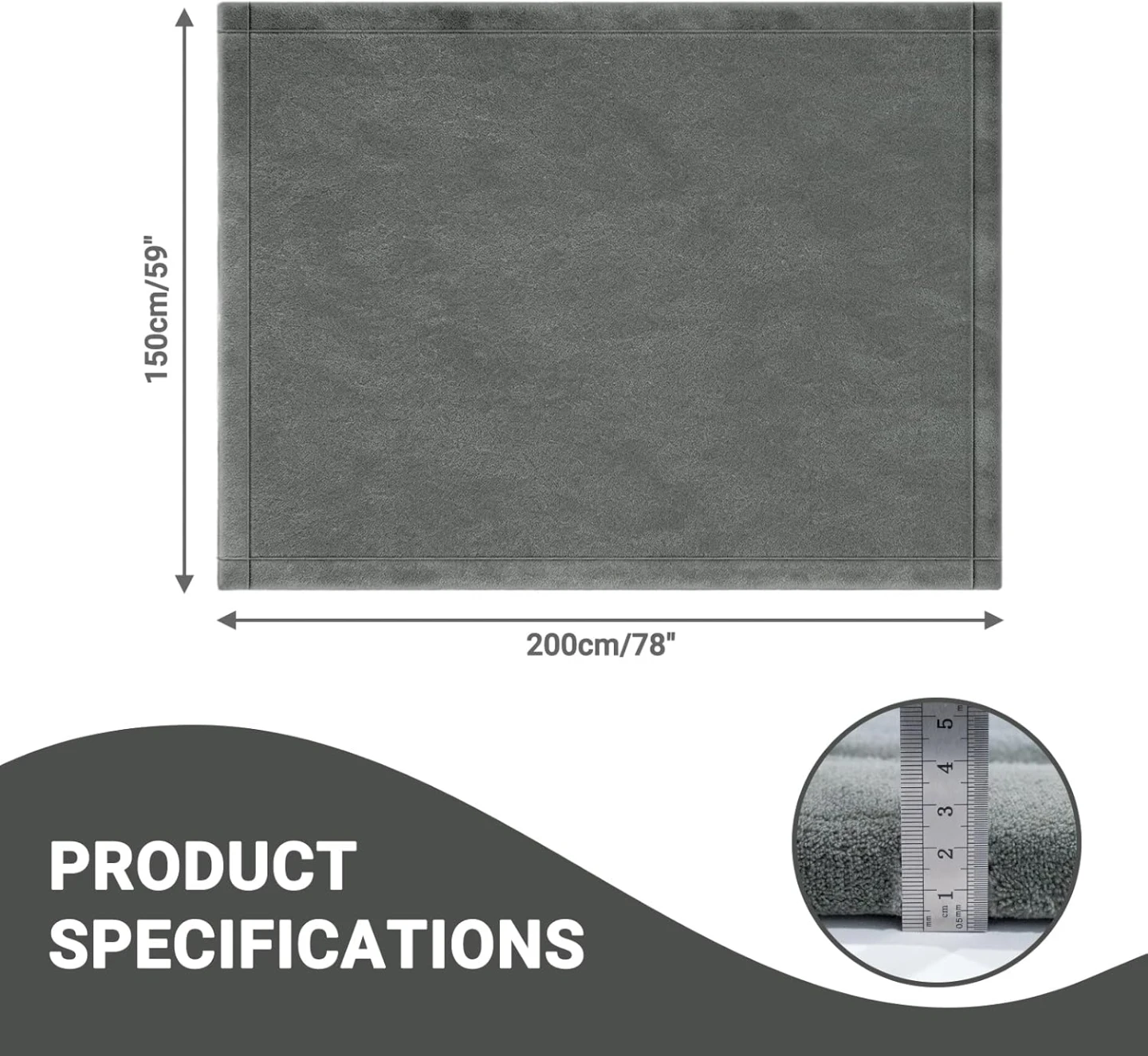 Baby Play Mat - Grey, 59" x 78" - photo 4