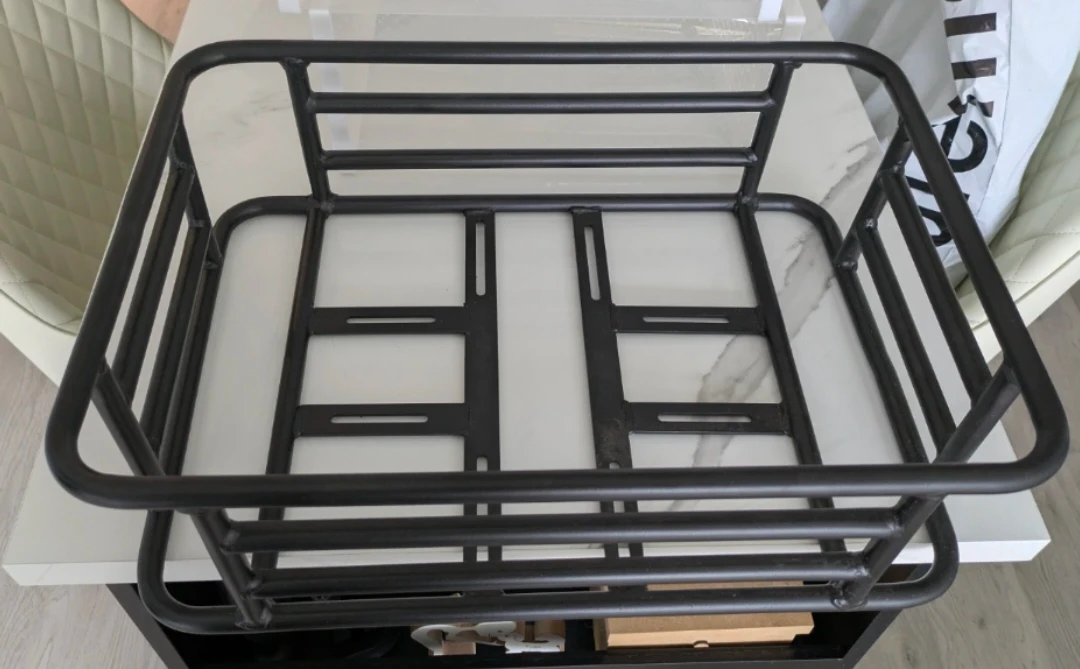 Black Metal Rear Basket / Cargo Rack for Bike / E-Bike / Scooter