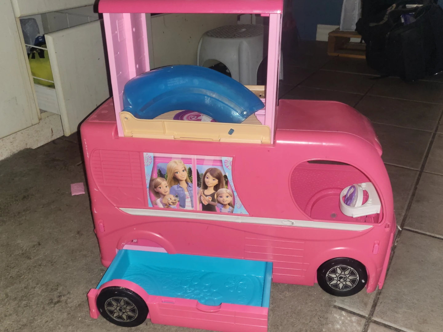 Barbie Pink Camper Van Toy