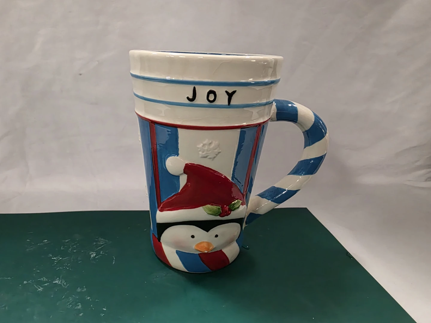 Decorative Penguin Mug with JOY