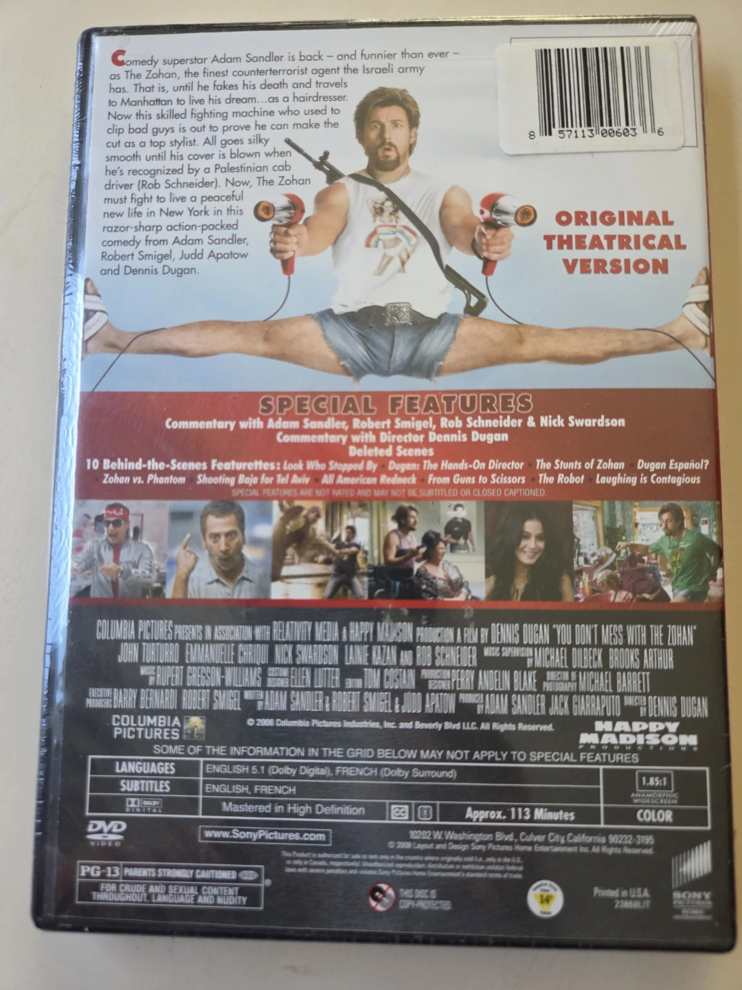 Zohan (NEW) DVD Original Theatrical Version. Sealed in plastic - photo 2