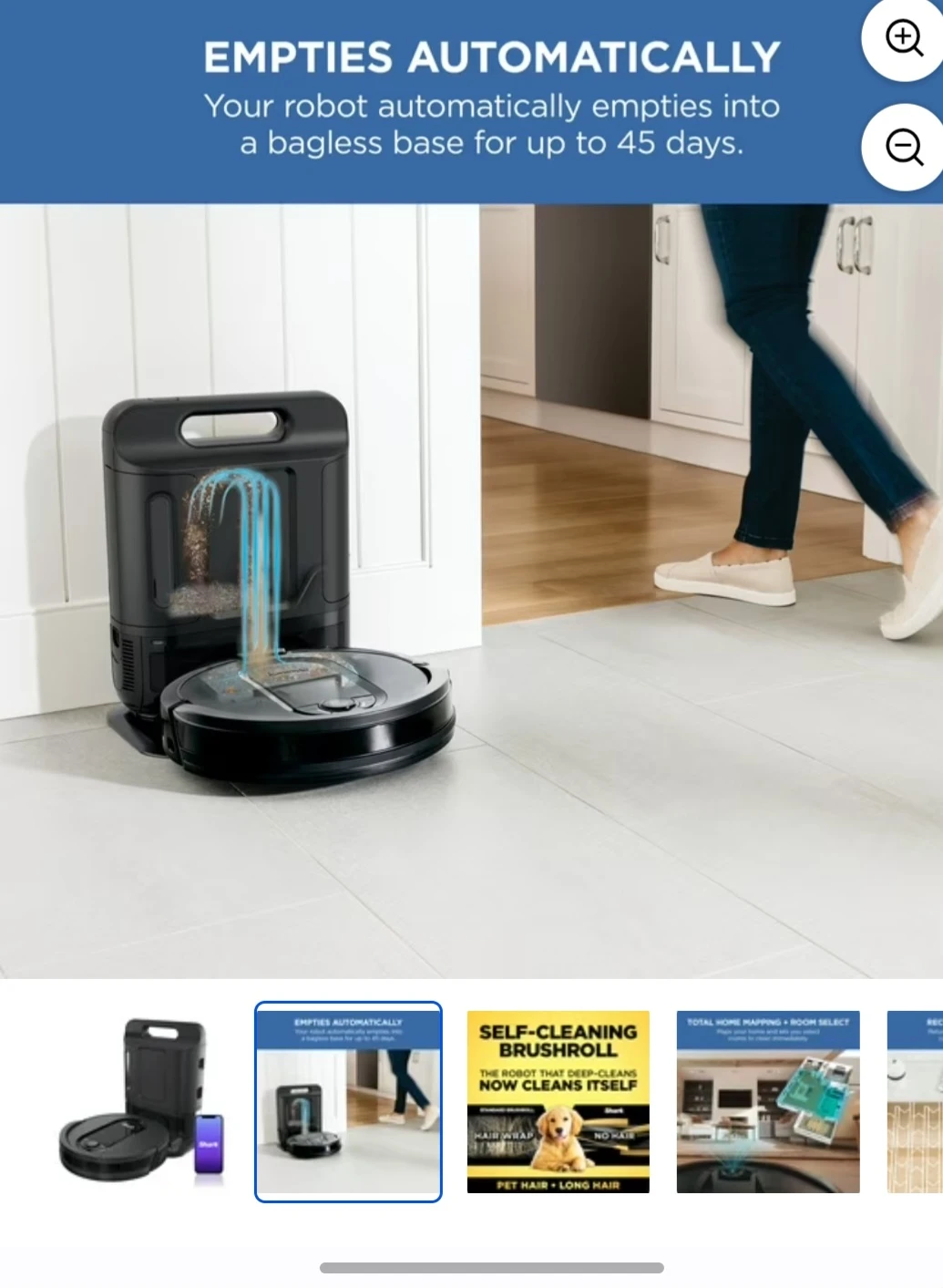 Shark Robot Vacuum with Self-Empty Base - photo 3